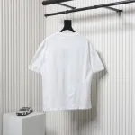 Balenciaga 25ss gradient letter embroidery short sleeve white