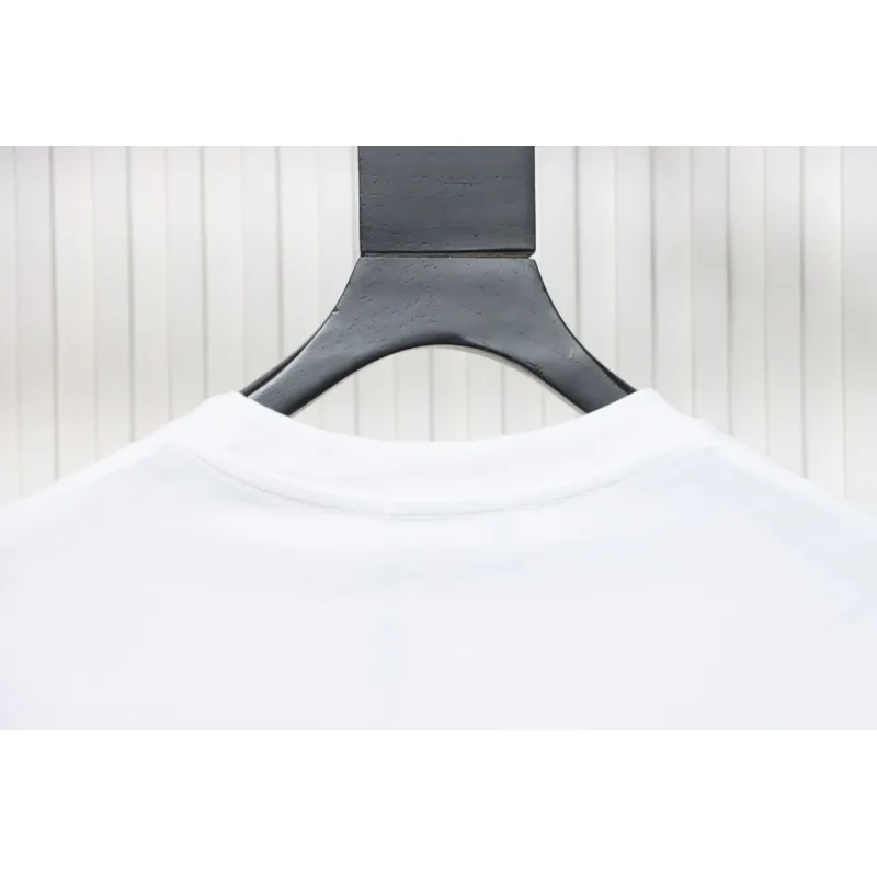 Balenciaga 25ss gradient letter embroidery short sleeve white