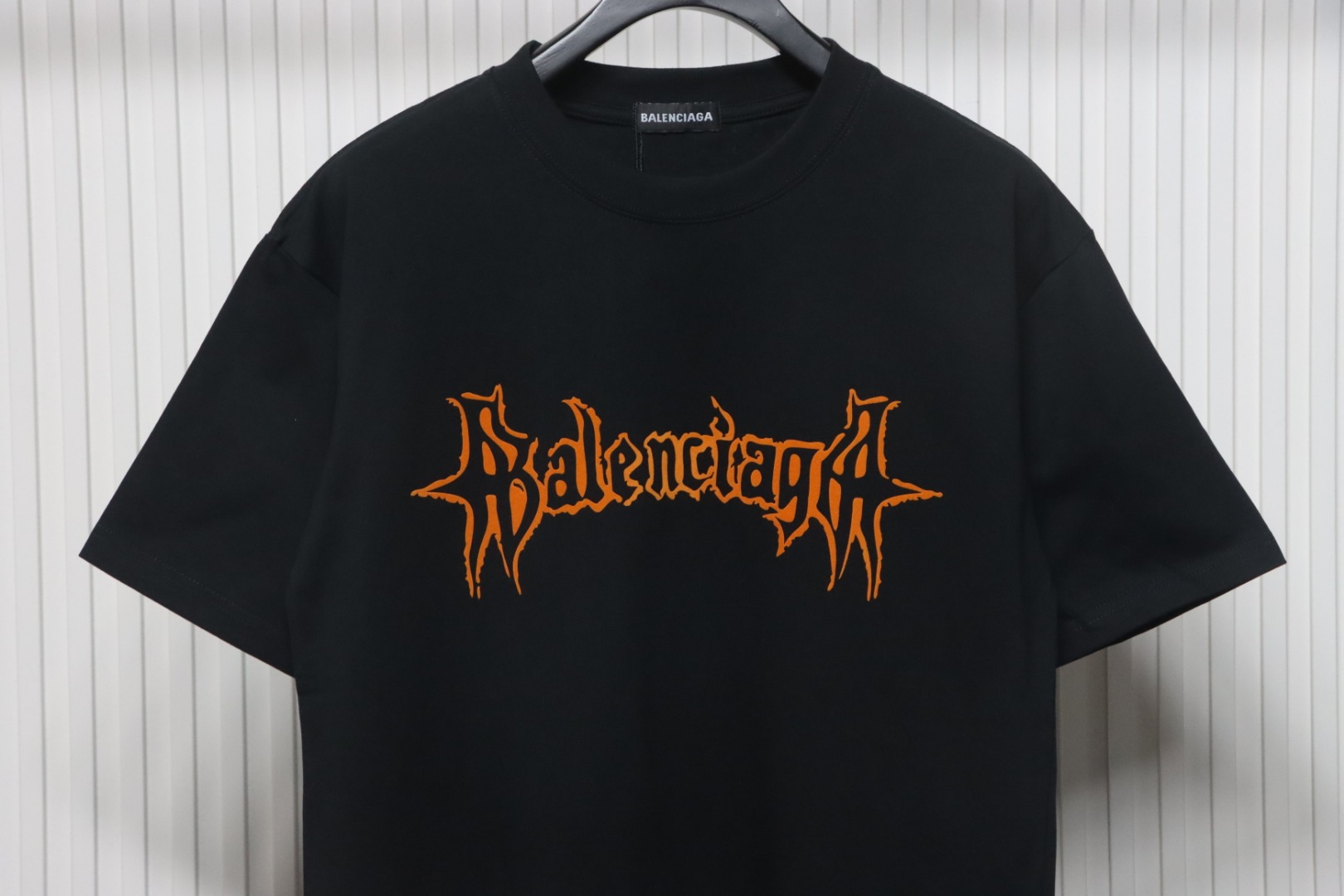 Balenciaga 25ss Sanskrit letters flocked print short sleeves