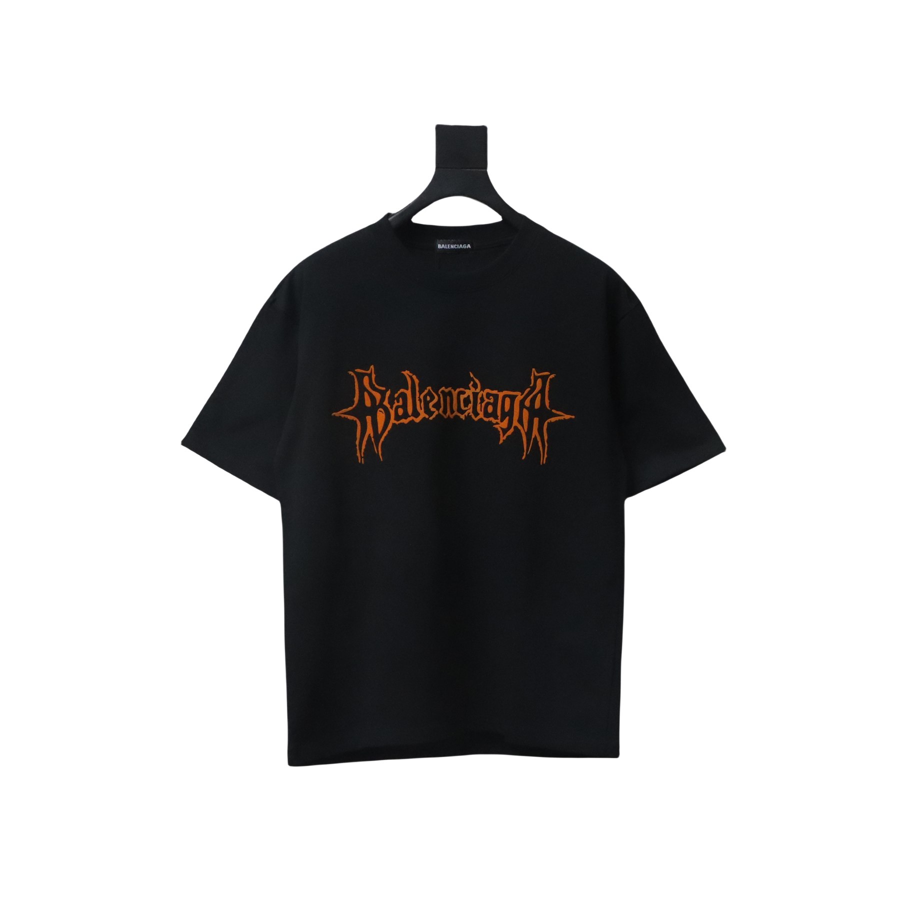 Balenciaga 25ss Sanskrit letters flocked print short sleeves