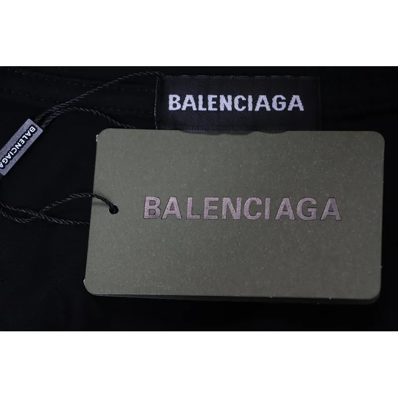 Balenciaga 25ss Sanskrit letters flocked print short sleeves