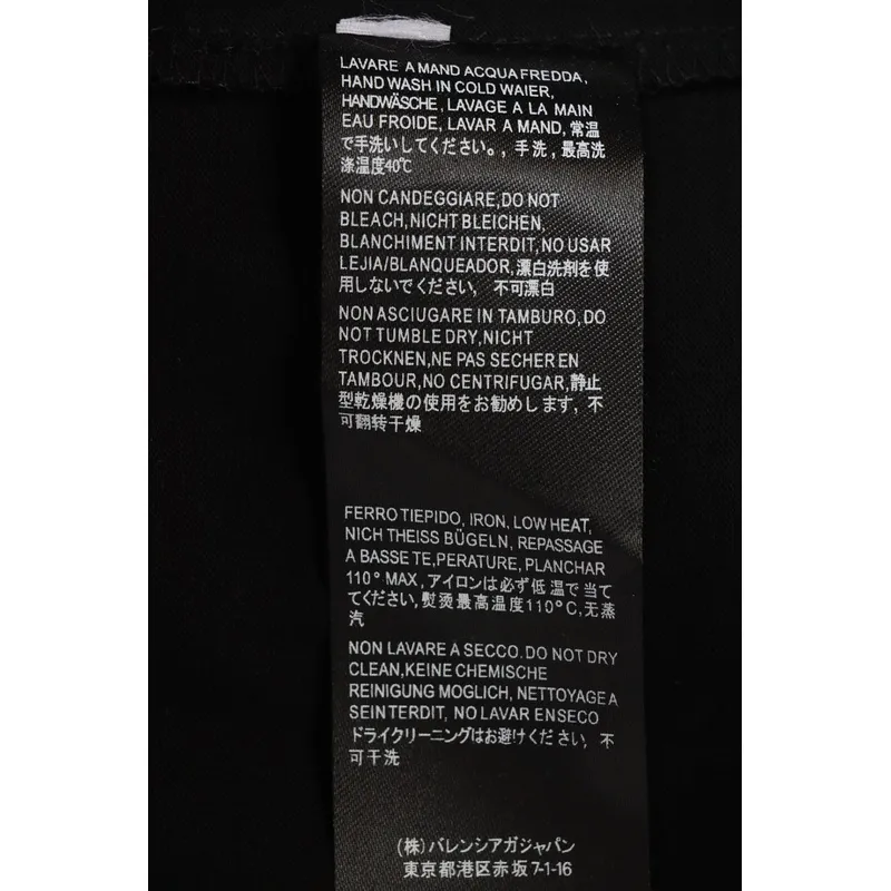 Balenciaga 25ss Sanskrit letters flocked print short sleeves