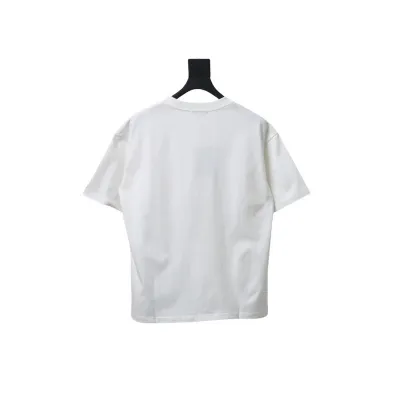 Balenciaga 25ss Sanskrit letters flocking print short sleeves white 02