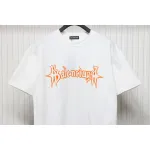 Balenciaga 25ss Sanskrit letters flocking print short sleeves white