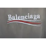 Balenciaga 25ss washed cola embroidery fried color hole short-sleeved T-shirt brown