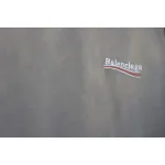Balenciaga 25ss washed cola embroidery fried color hole short-sleeved T-shirt brown
