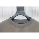 Balenciaga 25ss washed cola embroidery fried color hole short-sleeved T-shirt brown