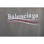Balenciaga 25ss washed cola embroidery fried color hole short-sleeved T-shirt brown