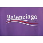 Balenciaga 25ss washed cola embroidery fried color hole short-sleeved T-shirt purple