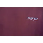 Balenciaga 25ss washed cola embroidery fried color hole short-sleeved T-shirt red