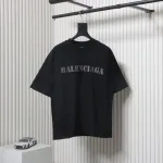 Balenciaga Blurred Inkjet Letters Short Sleeve T-shirt Black