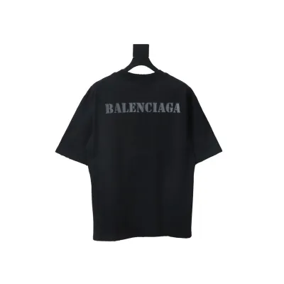 Balenciaga Blurred Inkjet Letters Short Sleeve T-shirt Black 02