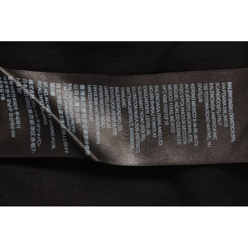 Balenciaga Blurred Inkjet Letters Short Sleeve T-shirt Black