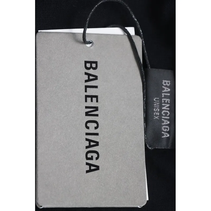 Balenciaga Blurred Inkjet Letters Short Sleeve T-shirt Black