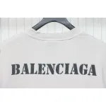 Balenciaga Blurred Inkjet Letters Short Sleeve T-shirt Light Gray