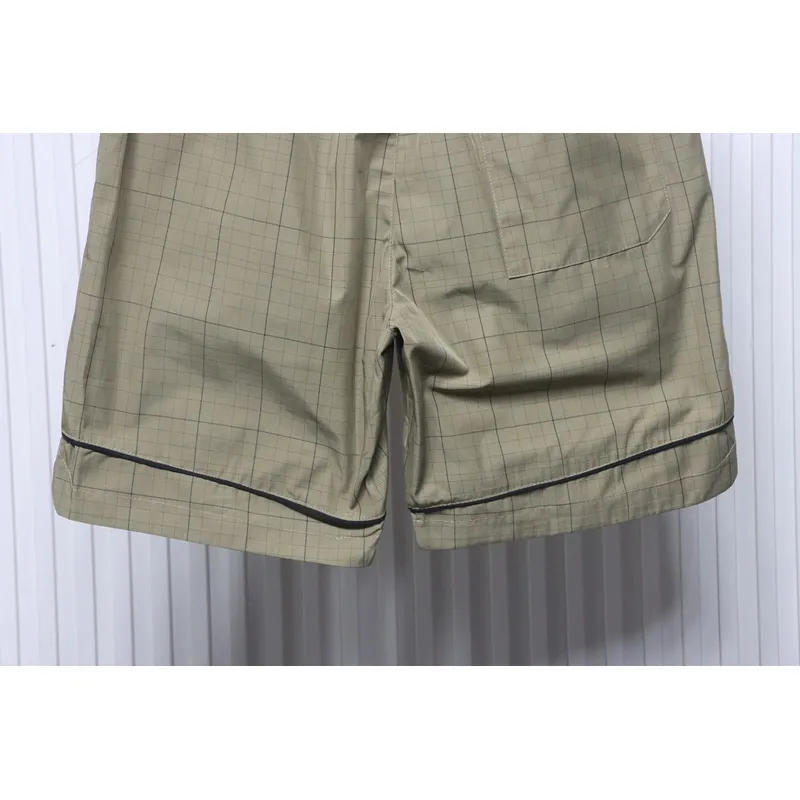 Balenciaga Plaid Letter Embroidered Shorts