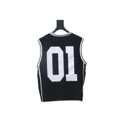 Balenciaga wool intarsia basketball vest 02