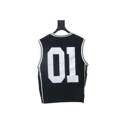 Balenciaga wool intarsia basketball vest 01