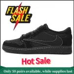 【Flash Sale】Air Jordan 1 Retro Low OG SP Travis Scott Black Phantom DM7866-001
