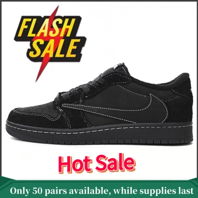 【Flash Sale】Air Jordan 1 Retro Low OG SP Travis Scott Black Phantom DM7866-001 01