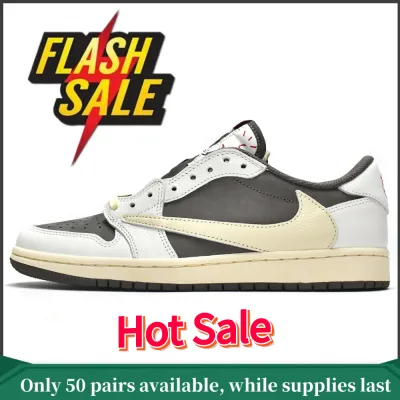 【Flash Sale】Air Jordan 1 Retro Low OG SP Travis Scott Reverse Mocha DM7866-162  01