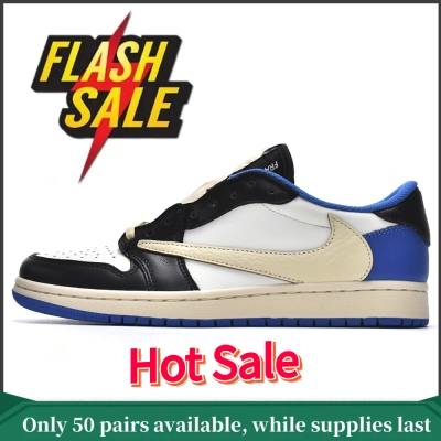 【Flash Sale】Travis Scott x Fragment Design x Air Jordan 1 Low DM7866-140 01