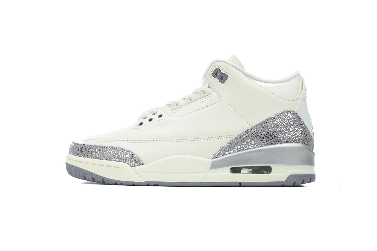 PK God Batch Air Jordan 3 Retro 'Sail Metallic Silver' CK9246-100