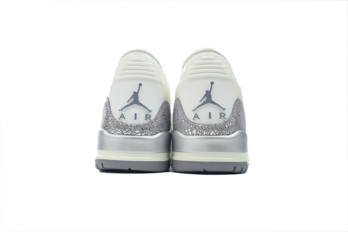PK God Batch Air Jordan 3 Retro 'Sail Metallic Silver' CK9246-100