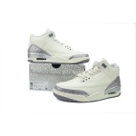 PK God Batch Air Jordan 3 Retro 'Sail Metallic Silver' CK9246-100