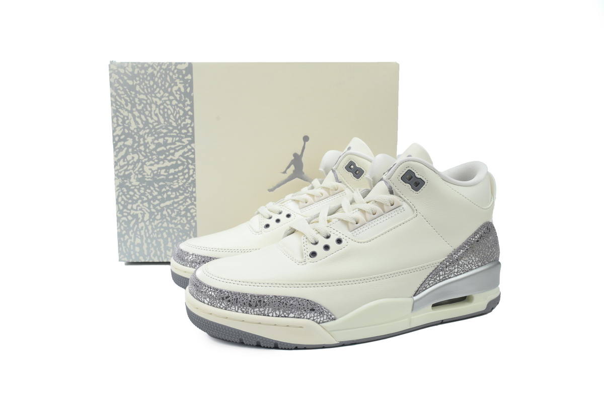 PK God Batch Air Jordan 3 Retro 'Sail Metallic Silver' CK9246-100