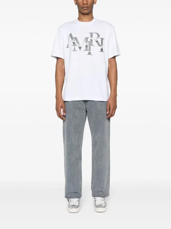 AMIRI White Staggered Chrome T-Shirt