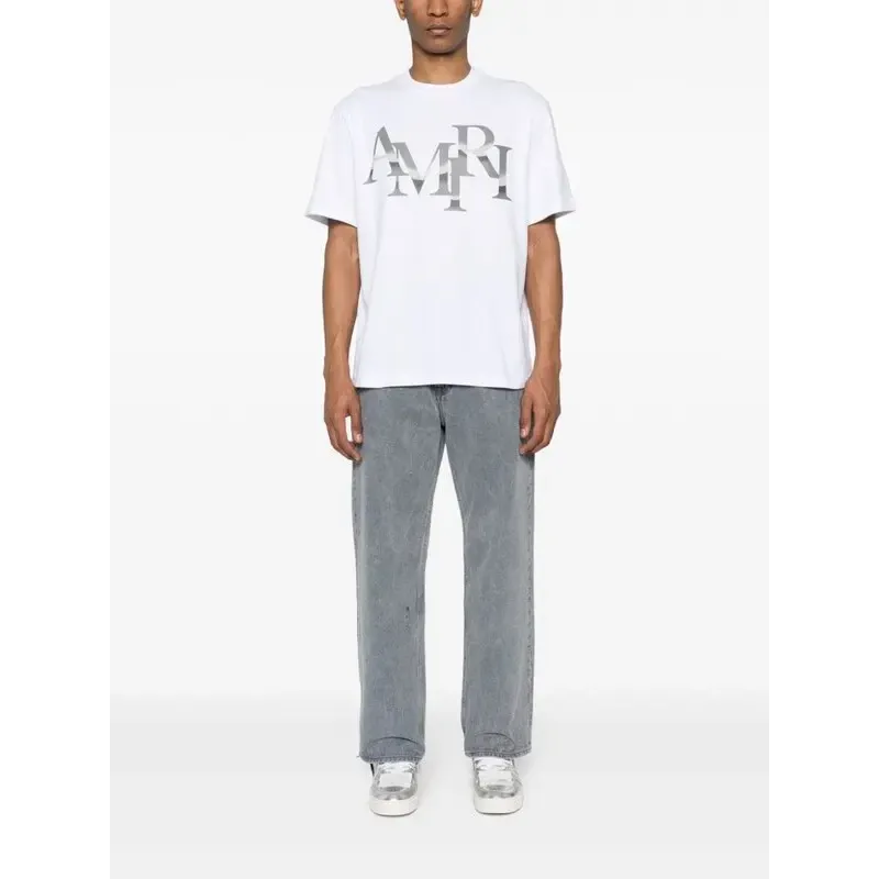 AMIRI White Staggered Chrome T-Shirt