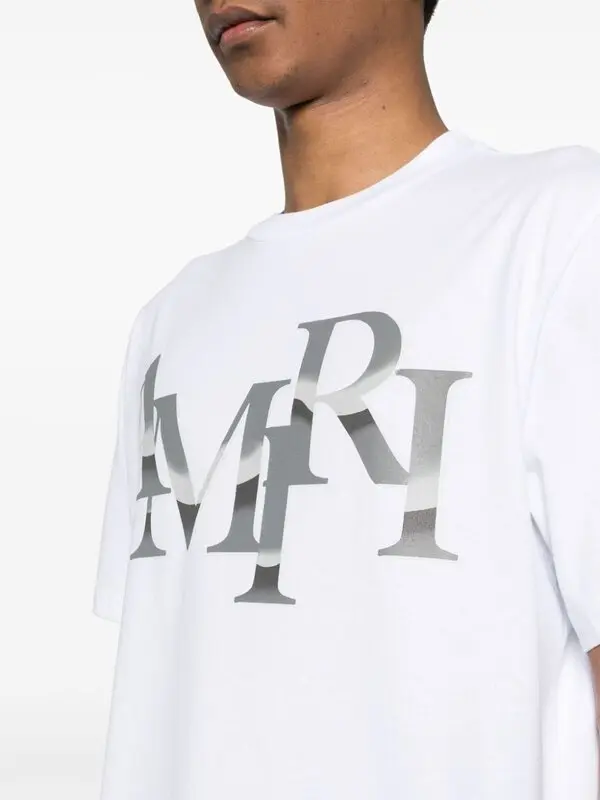 AMIRI White Staggered Chrome T-Shirt