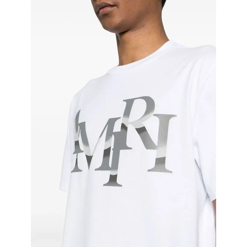 AMIRI White Staggered Chrome T-Shirt