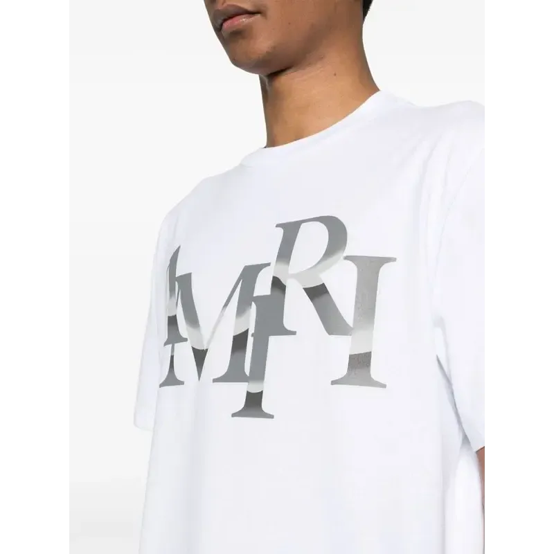 AMIRI White Staggered Chrome T-Shirt