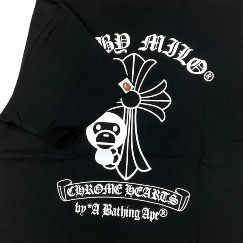 BAPE x Chrome Hearts Baby Milo T-shirt Black