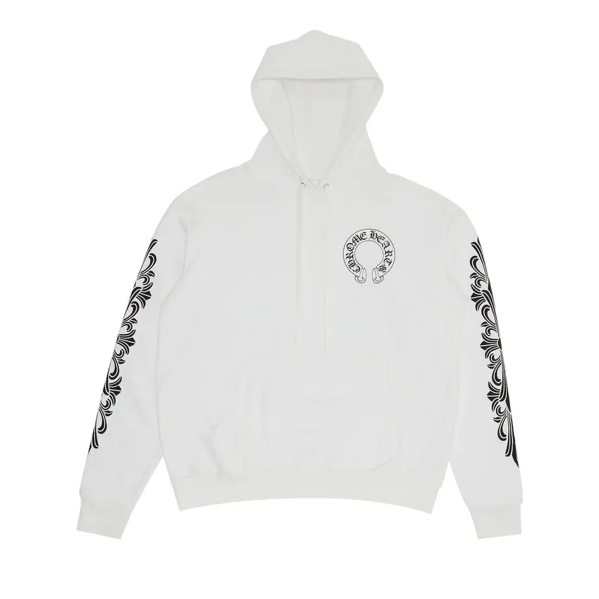 Chrome Hearts Floral Horseshoe Hoodie 'White'