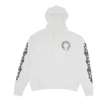 Chrome Hearts Floral Horseshoe Hoodie 'White'