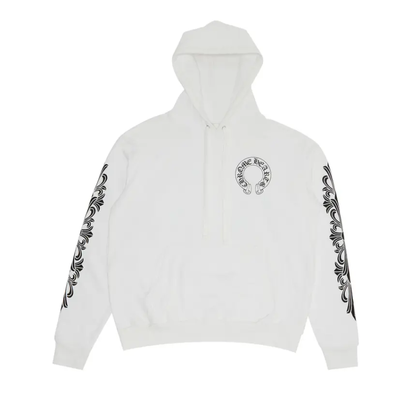 Chrome Hearts Floral Horseshoe Hoodie 'White'