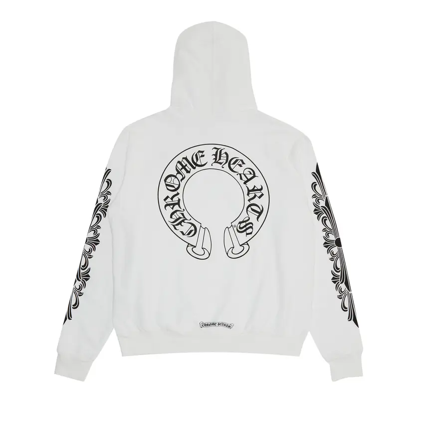 Chrome Hearts Floral Horseshoe Hoodie 'White'
