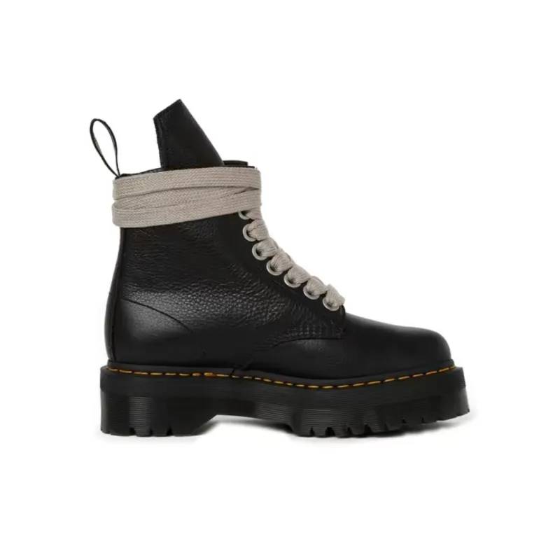 PK God Batch Dr. Martens x Rick Owens Strobe 1460 Quad Sole Jumbo Lace Boot 'Black'