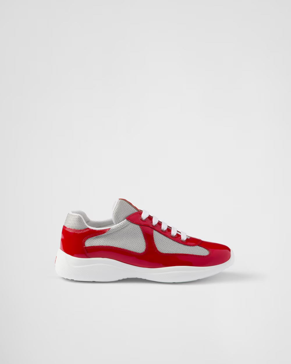 PRADA Red Prada America's Cup biker fabric sneakers