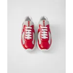 PRADA Red Prada America's Cup biker fabric sneakers
