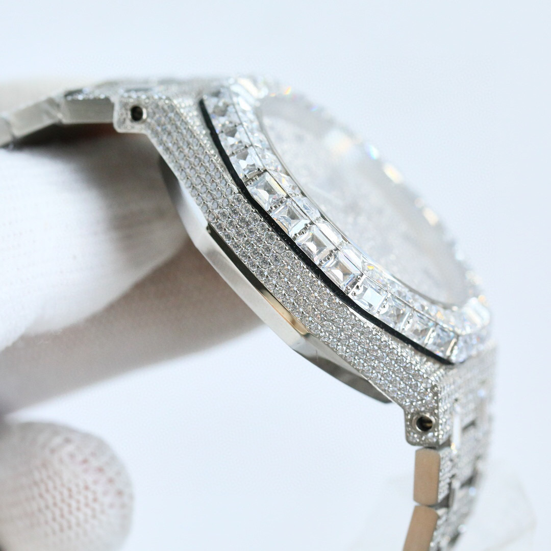 PKStockX Audemars Piguet with White Diamonds and Arabic Dial 41mm