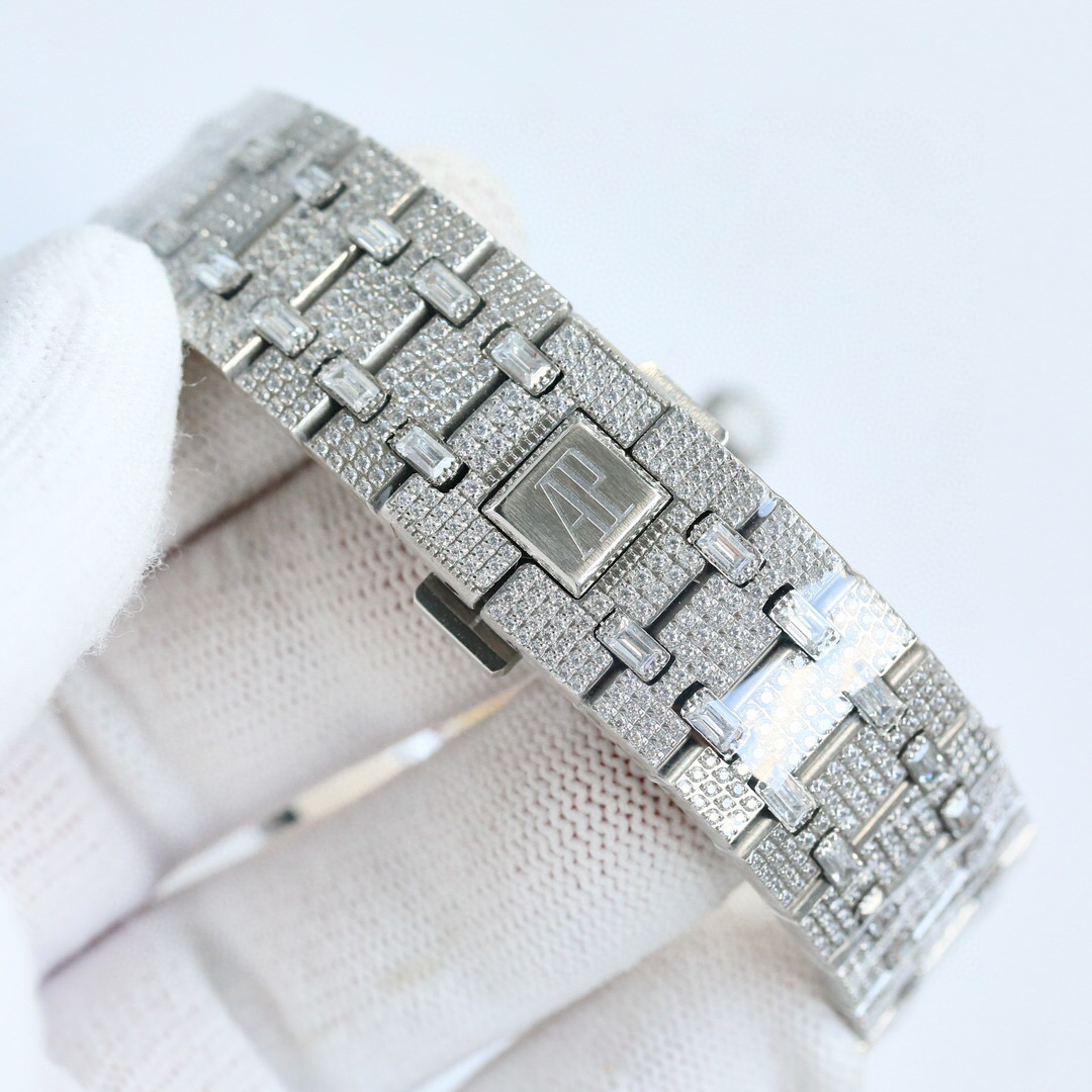 PKStockX Audemars Piguet with White Diamonds and Arabic Dial 41mm