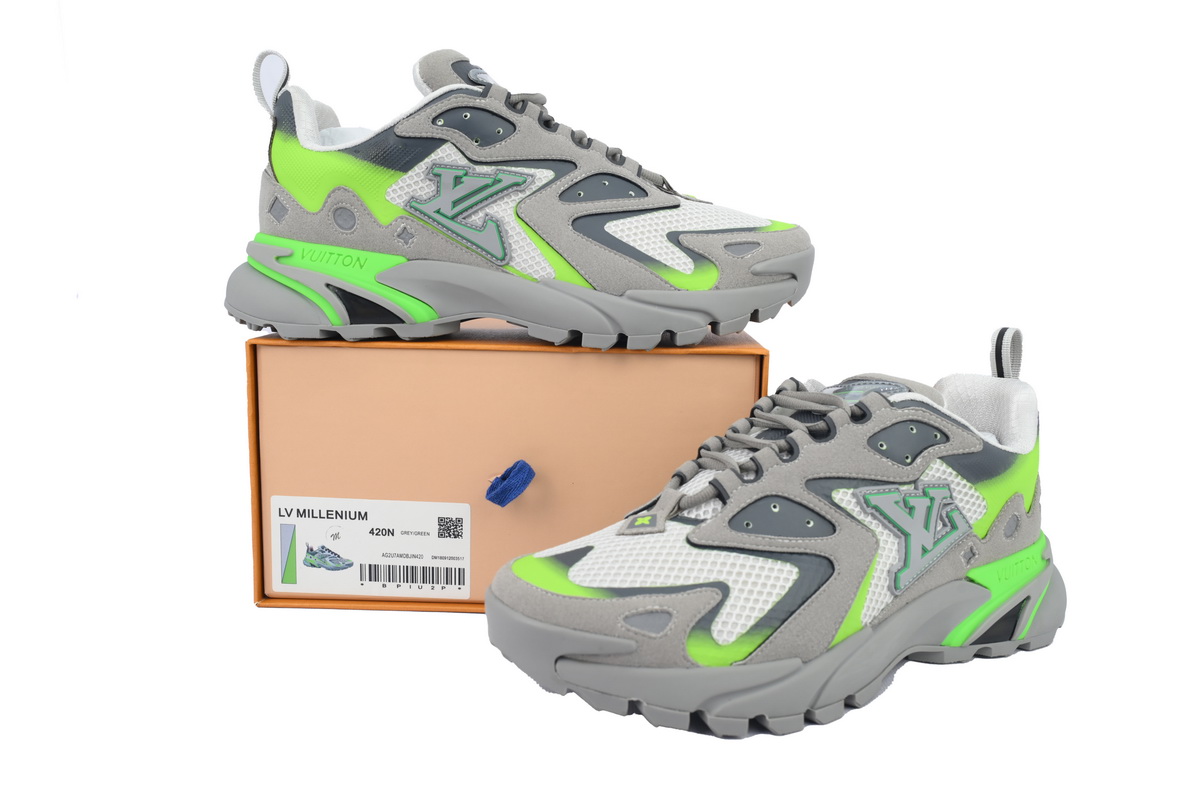 PK God Batch Louis Vuitton Run Tatic Grayish Green