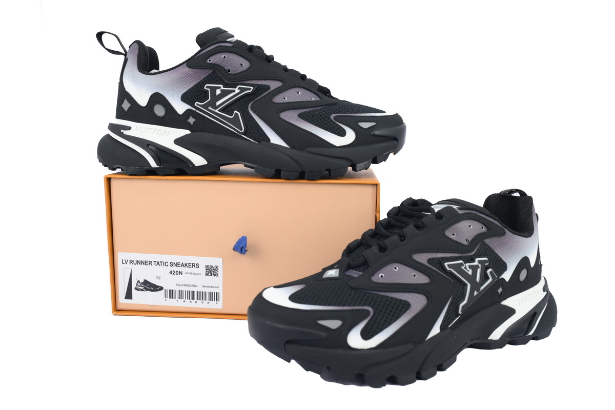 PK God Batch Louis Vuitton Run Tatic lack Silver