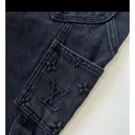 Louis Vuitton Monogram Detail Carpenter Denim Pants Black