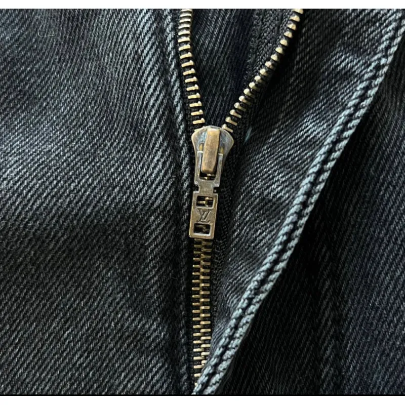 Louis Vuitton Monogram Detail Carpenter Denim Pants Black