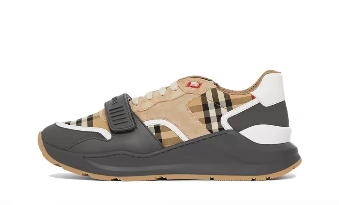 Burberry House Check Pattern Canvas Sneakers Beige/Black